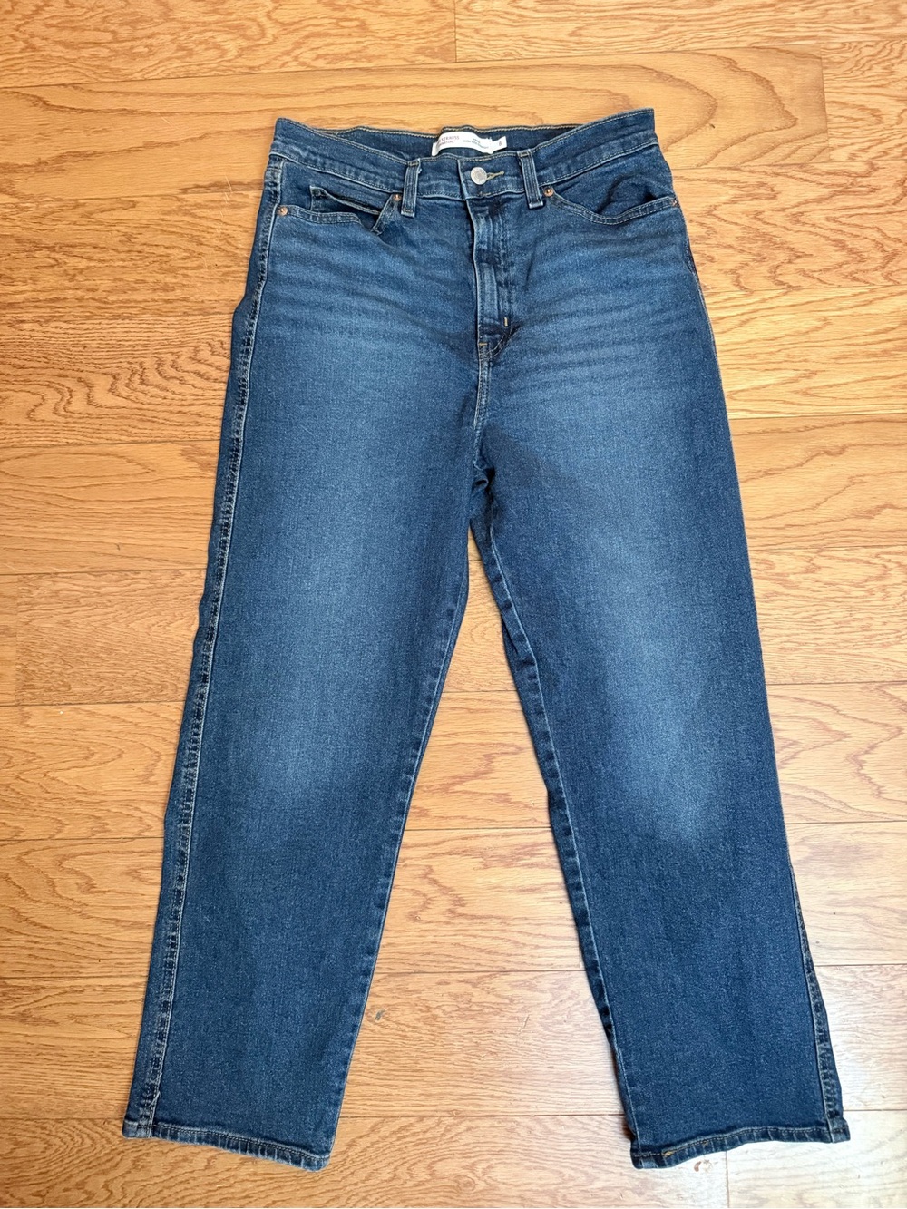 Levi's Women's Straight Leg Jeans in Deep Blue Wash